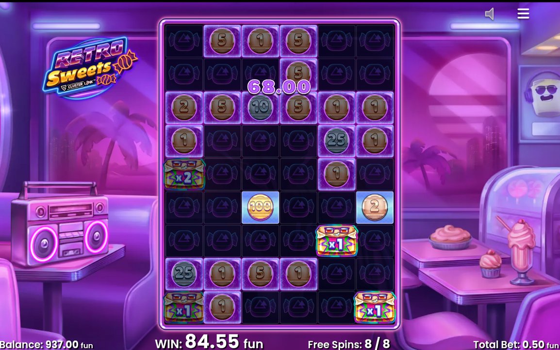 Free Spins with Multiplier and Wild Candy Symbols